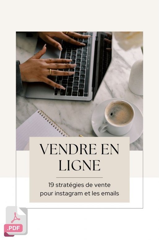 Ebook « Vendre en ligne – 19 stratégies de vente pour Instagram et les emails »