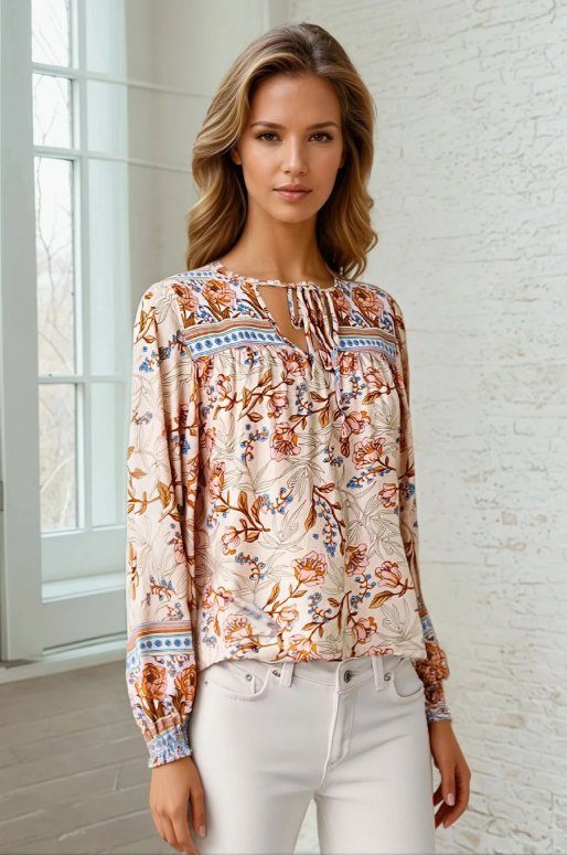 Blouse bohème à fleurs