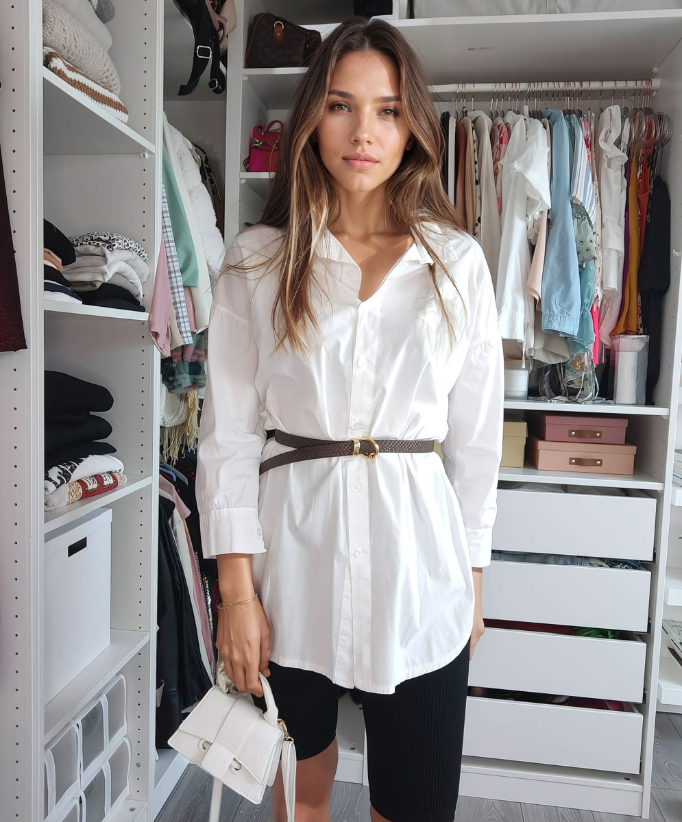 Comment Porter Une Longue Chemise Blanche Robe Chemisier Blanche